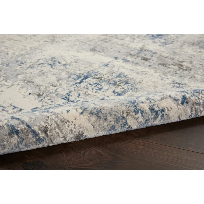 Nourison Rustic Textures Area Rug RUS07-Ivory/Grey-blue