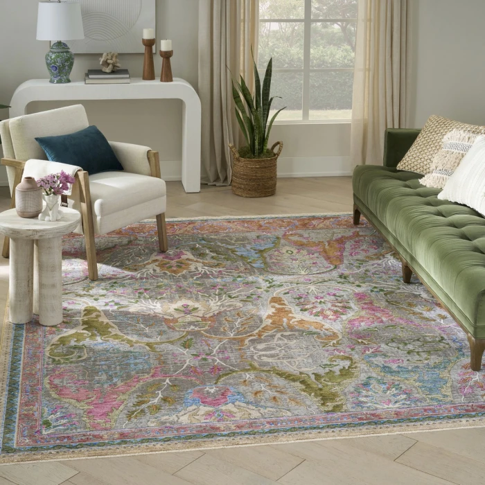 Nourison Home Vintage Harmony Pink VHH03 7ft.10in. x 9ft.10in. Rect. Rug