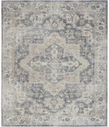 Nourison Astra Machine Washable Grey Blue ASW12 7ft. x 10ft. Rect. Rug
