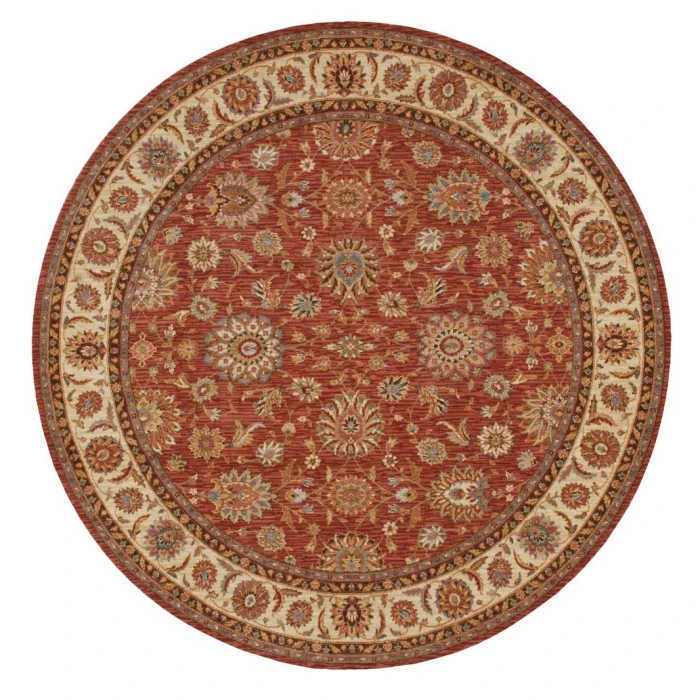 Nourison Living Treasures Round Area Rug LI05-Rust
