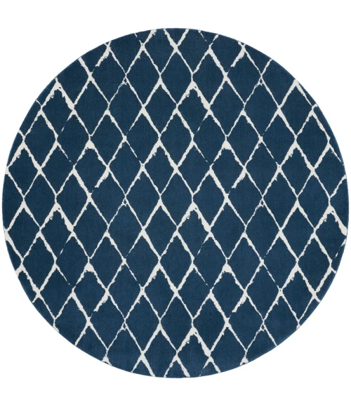 Nourison Twilight Round Area Rug TWI15 Navy 8' Round