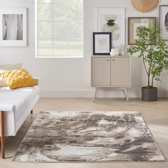 Kathy Ireland American Manor Area Rug AMR03 Ivory Mocha