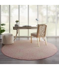 Nourison Jubilant Round Area Rug JUB06-Ivory/Pink