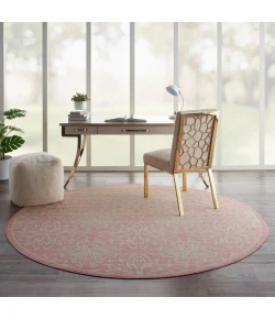 Nourison Home Jubilant JUB06 Ivory Pink 8 ft. Round Area Rug
