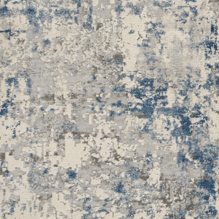 Nourison Rustic Textures Area Rug RUS07-Ivory/Grey-blue