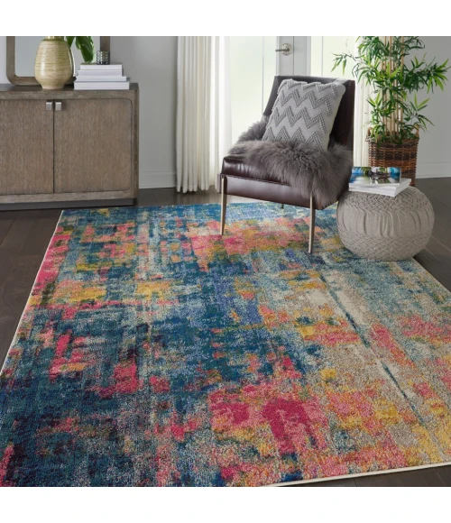 Nourison Celestial Area Rug CES09-Blue/Yellow