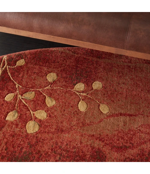 Nourison Somerset Round Area Rug ST74-Flame