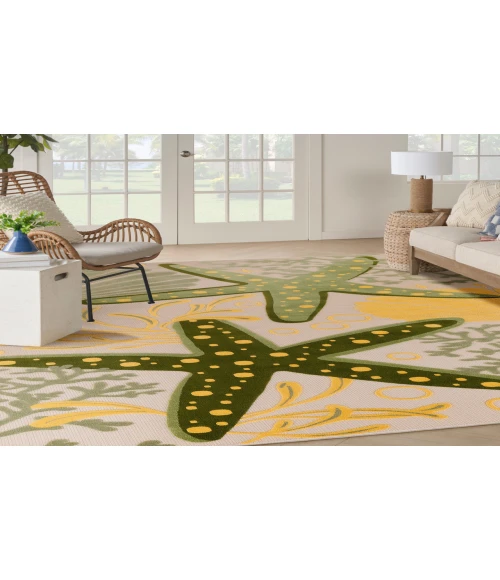 Nourison Aloha Green Yellow ALH24 9 ft. X 12 ft. Rectangle Rug