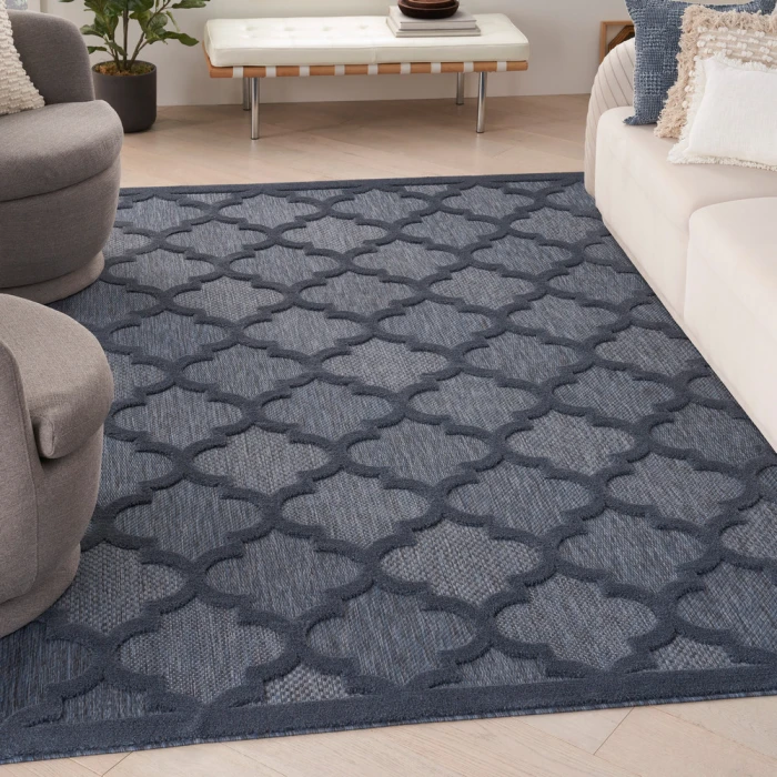 Nourison Easy Care Area Rug NES01 Navy Blue