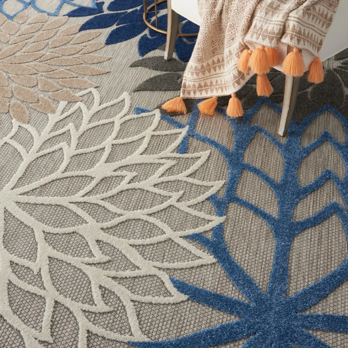 Nourison Aloha Round Area Rug ALH05-Blue/Multicolor