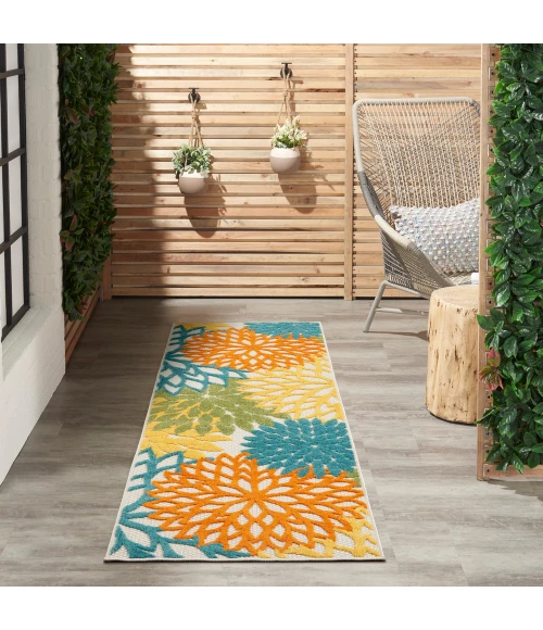 Nourison Aloha Area Rug ALH05 Turquoise Multicolor