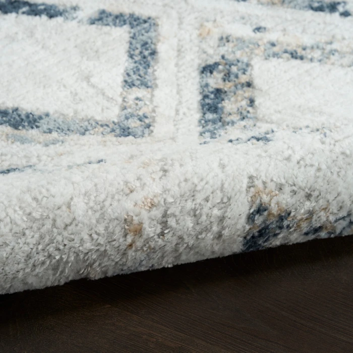 Nourison Dekor Grey Navy DEK05 7 ft. 10 in. X 9 ft. 10 in. Rect. Rug