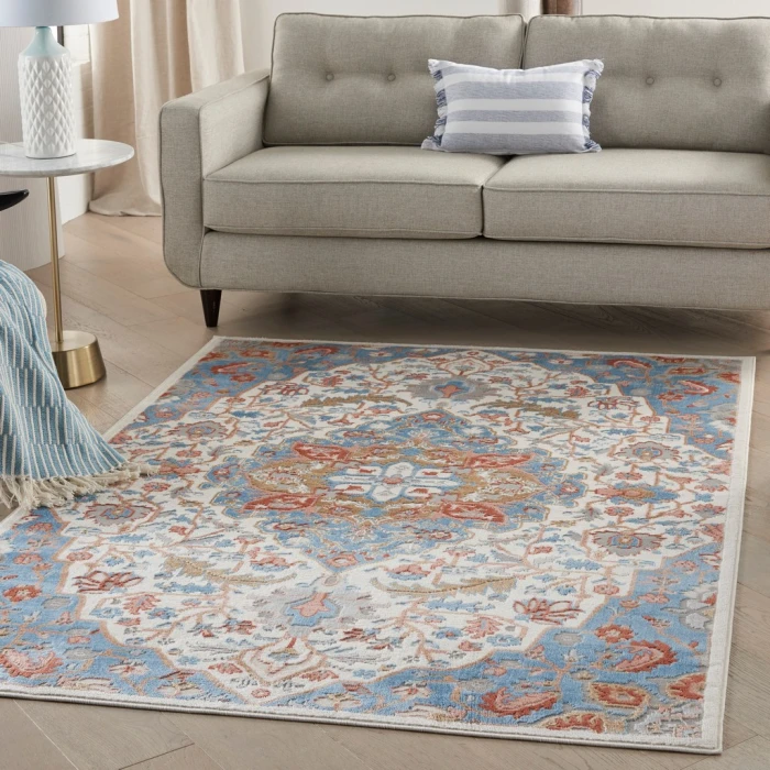 Nourison Elation Area Rug ETN09-Ivory Blue