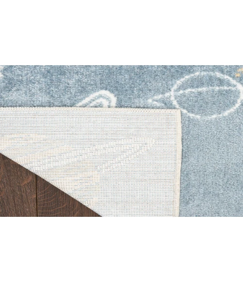 Nourison Astra Machine Washable Blue Multicolor ASW18 3 ft. 3 in. X 5 ft. Rectangle Rug