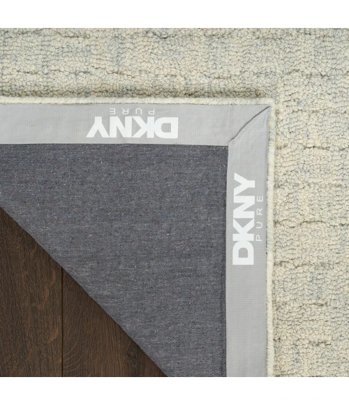 DKNY Pure Grids Light Blue PGR01 8 ft. Rect. Rug