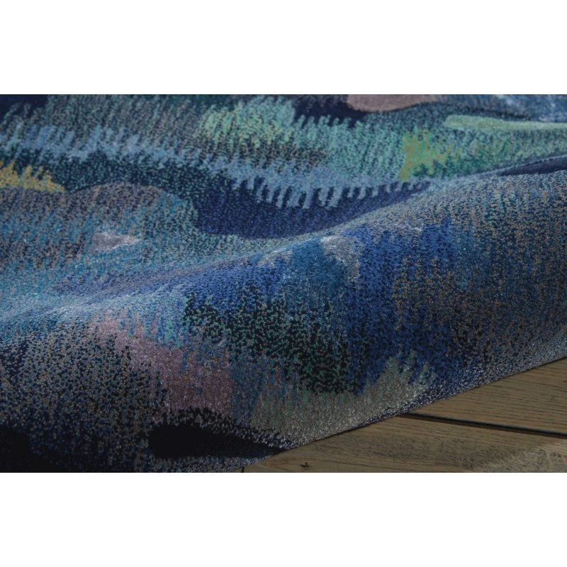Nourison Prismatic Area Rug PRS09 Silver/Blue 7'9" x 9'9"