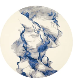 Nourison Home Twilight TWI27 Ivory/Blue 8 ft. Round Area Rug