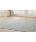 Nourison Courtyard Ivory Aqua COU01 5 ft. Square Rug