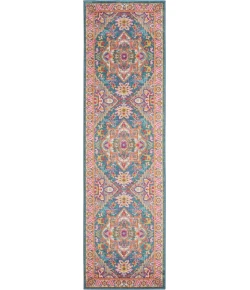 Nourison Home Passion PSN20 Teal Multicolor 2 ft. 2 in. X 7 ft. 6 in. Area Rug