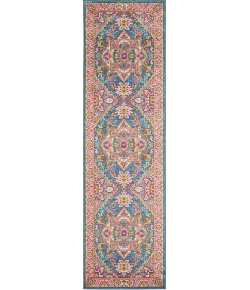 Nourison Passion Runner Area Rug PSN20-Teal Multicolor