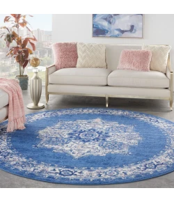 Nourison Home Whimsicle WHS03 Navy 8 ft. Round Area Rug