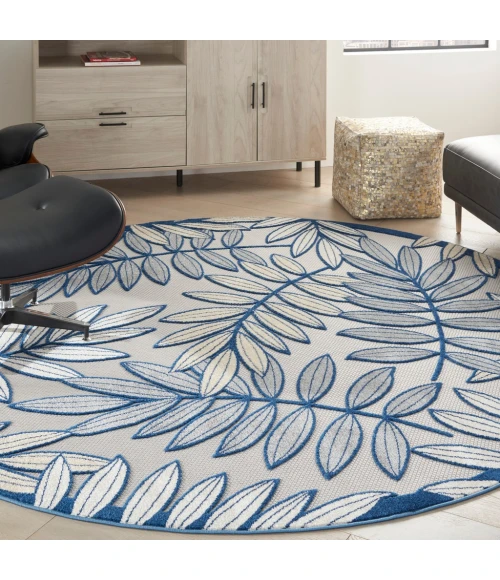 Nourison Aloha Area Rug ALH18-Ivory/Navy