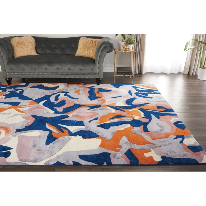 Portfolio Portfolio Woodson & Rummerfield Navy WR500 8 ft. X 10 ft. Rect. Rug