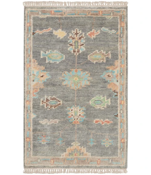Nourison Odessa Dark Grey Multicolor ODS02 2 ft. X 3 ft. Rect. Rug