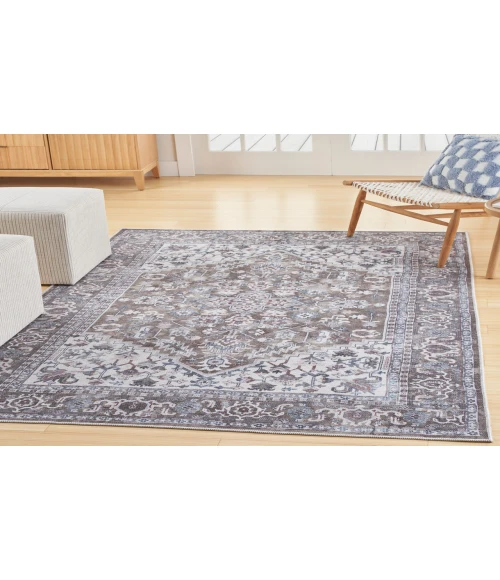 Nicole Curtis Machine Washable Series 1 Olive Ivory SR104 5 ft. 3 in. X 7 ft. 3 in. Rectangle Rug