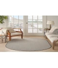 Nourison Courtyard Ivory/Charcoal COU01 5 ft. X 8 ft. Oval Rug