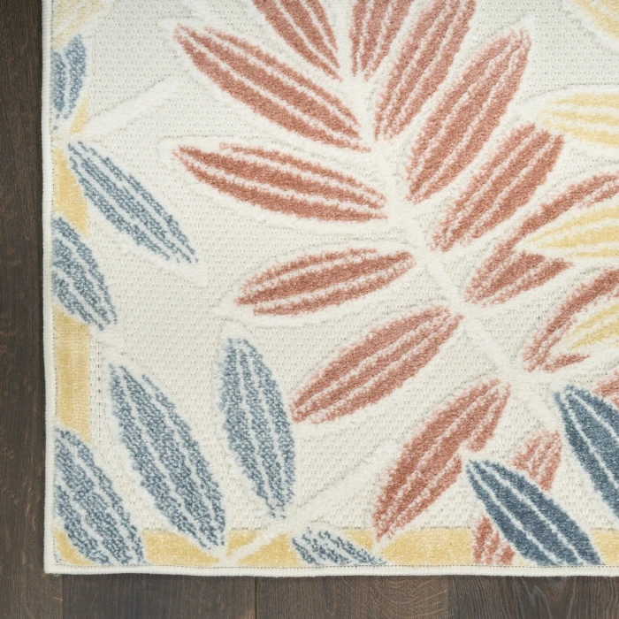 Nourison Aloha Ivory Blue ALH18 9 ft. X 12 ft. Rect. Rug