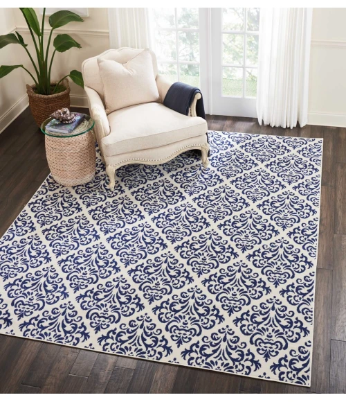 Nourison Grafix Area Rug GRF06-White/Blue