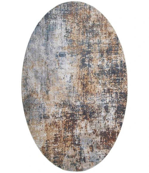 Nourison Astra Machine Washable Multicolor ASW07 5 ft. 3 in. Round Rug