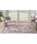 Nourison Grafix Blue Multicolor GRF31 5 ft. 3 in. X 7 ft. 3 in. Rectangle Rug