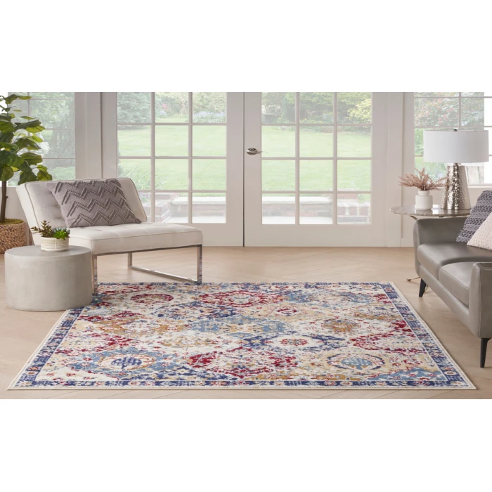 Nourison Grafix Blue Multicolor GRF31 5 ft. 3 in. X 7 ft. 3 in. Rectangle Rug