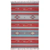 Nourison Home Baja BAJ01 Grey/Red 6 ft. 6 in. X 9 ft. 6 in. Area Rug