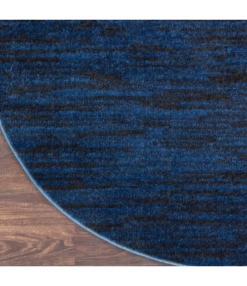 Nourison Essentials Midnight Blue Area Rug NRE01-Midnight Blue