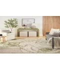 Nourison Astra Machine Washable Beige Green ASW14 7 ft. 10 in. X 10 ft. Rectangle Rug