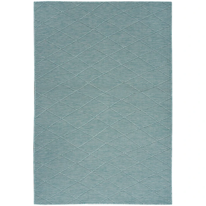 Nourison Washable Solutions Aqua WSL01 4 ft. X 6 ft. Rect. Rug