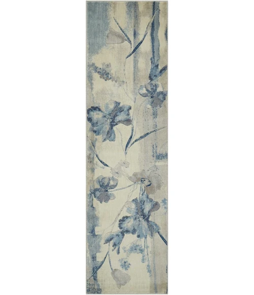 Nourison Somerset Runner Area Rug ST18-Ivory/Blue
