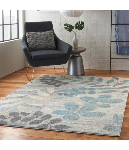 Nourison Tranquil Area Rug TRA01-Ivory/Light Blue