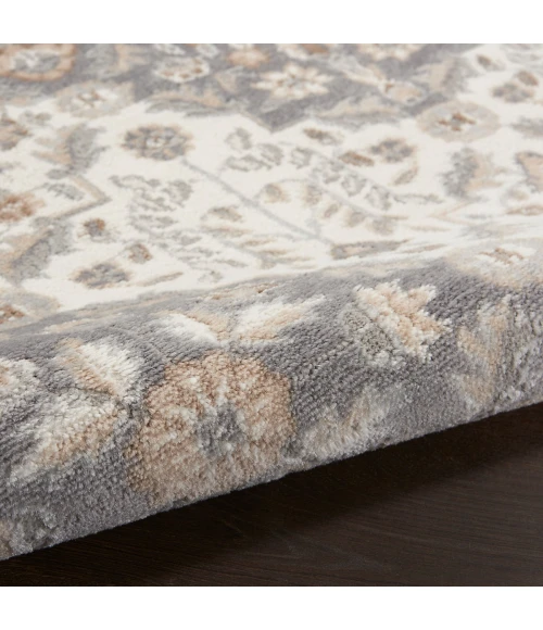 Nourison Elation Area Rug ETN08 Ivory Grey 9' x 12'