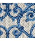 Nourison Aloha Runner Area Rug ALH21-Grey/Blue
