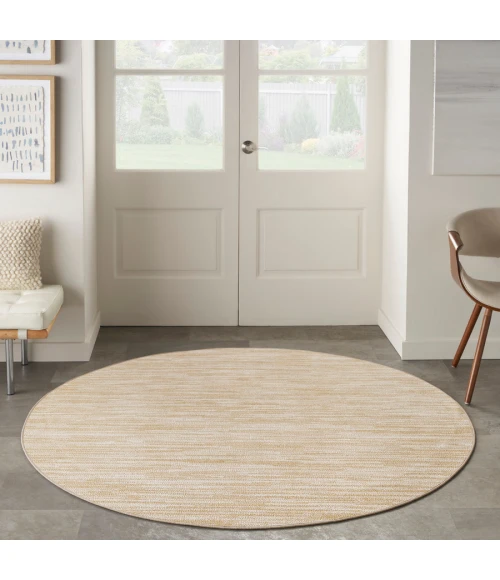 Nourison Home Nourison Essentials Ivory Gold NRE01 6 ft. Round Rug
