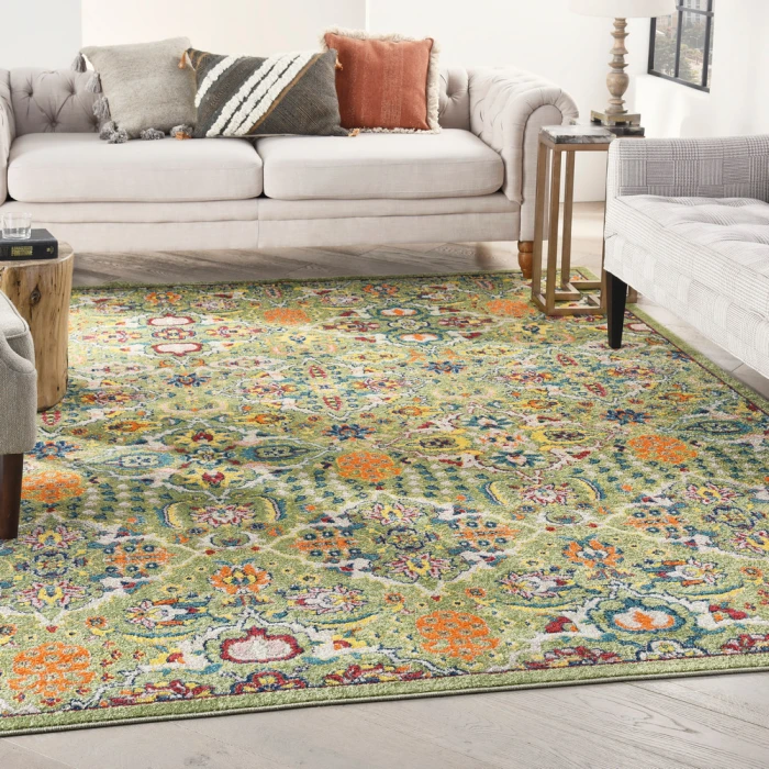 Nourison Allur Area Rug ALR03 Sage Ivory