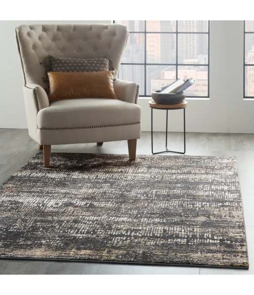 Michael Amini MA90 Uptown Area Rug UPT03-Charcoal Grey