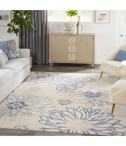 Nourison Home Passion PSN17 Ivory Grey Blue 8 ft. X 10 ft. Area Rug