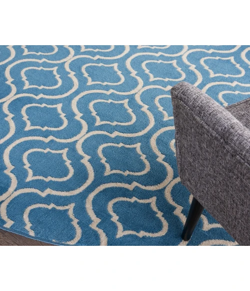 Nourison Jubilant Round Area Rug JUB19-Blue