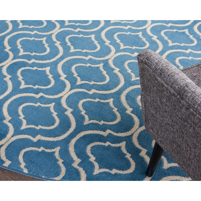 Nourison Jubilant Round Area Rug JUB19-Blue