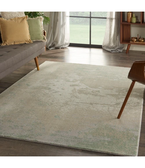 Nourison Twilight Area Rug TWI06 Ivory Green 5'6" x 8'